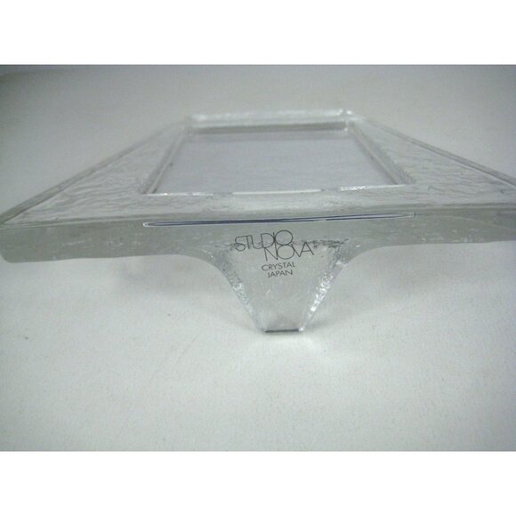 Studio Nova Crystal Photo Frame 4x6 Inch Textured Glass Japan Vintage MCM - Picture 5 of 11